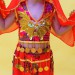 Детский восточный костюм красный (на 4-5 лет) (5 предметов)